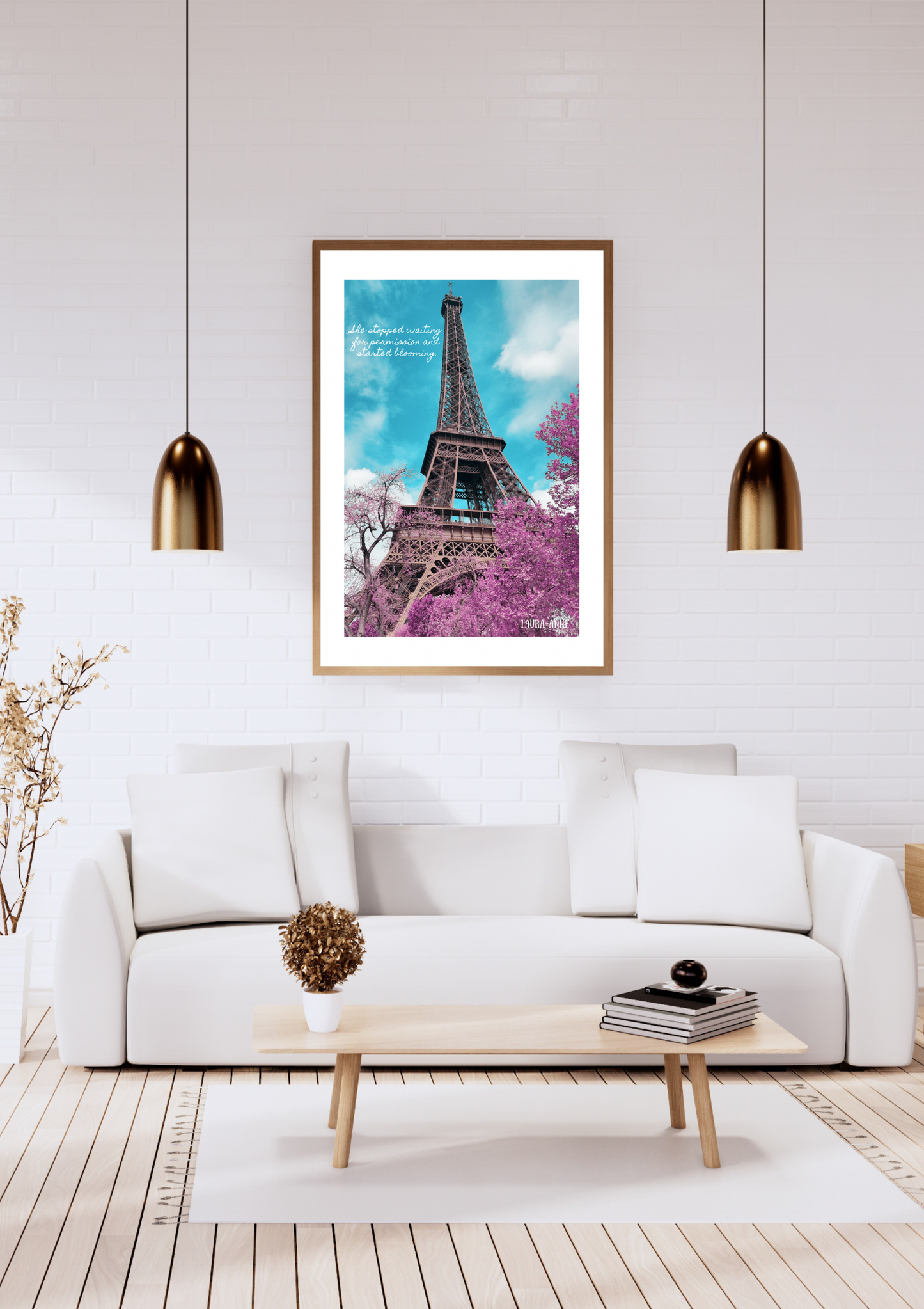 She Stopped Waiting For Permission And Started Blooming | Paris Digital Wall Art